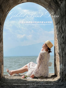 plus Size Floral Print Silk Blend Dress V Neck Bell Sleeve Casual Summer Dress for Pear Shaped Women DM100 Brand