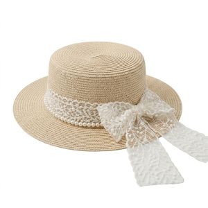 hellocandy | UV Protection Wide Brim Hat Pearl Decorated