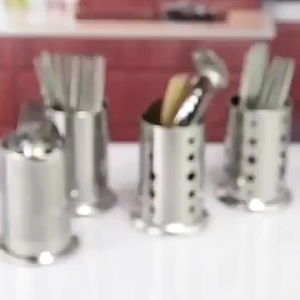 Stainless Steel Chopsticks Holder Spoon Fork Holder Cutlery Drainer Rack Chopstick Tube Storage Cage Kitchen Organizer