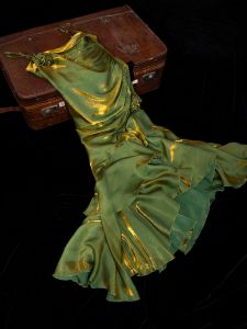 Wireless WUXIAN Mermaid Gown Evening Dress Green Strapless Wedding Reception Ceremony Dress Breathable Soft Cotton Gown