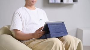 JSAUX Tablet Pillow Stand Kindle E-Reader Holder Dock with Removable Washable Soft Skin-friendly Case Compatible with Galaxy Tab iPad Smartphones Books 4-11 Tablets Devices