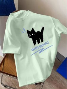 Áo Thun Cotton Tay Ngắn Mùa Hè Cho Nam Áo Thun Nam Thời Trang Thường Ngày in Hình Họa Tiết Động Vật Cổ Tròn Thoáng Khí