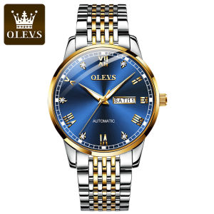 [Three-year Warranty] OLEVS Mechanical Watch For Mens Water Proof Luminous Week Calendar Stainless Steel Watch Authentic Guarantee