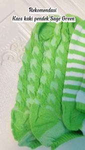 MGKS113 Kaos Kaki Wanita Kaos Kaki Pendek Sage Green Edition Pendek Japanese Ankle Socks