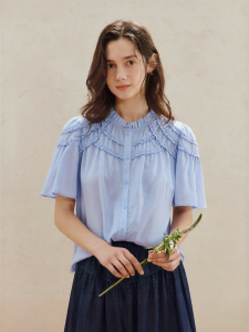 INMAN | French Style Ear-Flap Linen Shirt Fresh Top