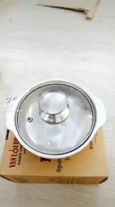 Thốnồi gang nắp kính kho quẹtnấu cơm nêu kho cá tiện lợi đẹp mắt