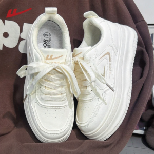 Warrior | Elevating Thick Sole White Canvas Shoes