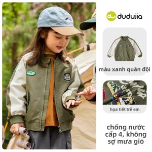 DUDUJIA | Áo Khoác Chống Thấm Dành Cho Trẻ Em Tay Dài