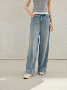 INMAN | Lyocell Cotton Retro Gold Print Wide Leg Pants