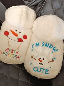 Warm Furry Snowman Coat for Dogs Pet Clothes Teddy Bichon Hair White Hoodie Jacket Autumn Winter Pet Clothing Casual Style