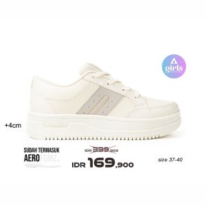 Aerostreet 37-40 Lily Natural Natural Krem Pastel - Sepatu Sneaker