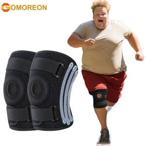 1PC Plus Size Knee Brace for Men Women Patella Gel Pads & Side Stabilizers for ACL Meniscus Tear Arthritis & Injury Recovery