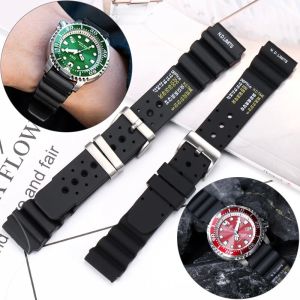 20mm 22mm 24mm Silicone WatchBand For Citizen ND Limits Diver Water Ghost Watch Accessories Sports Waterproof Replacement Strap