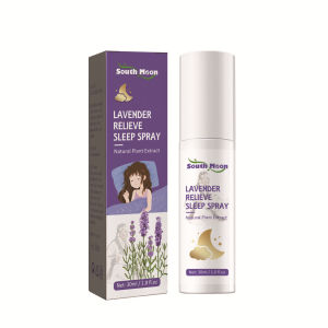South Moon Lavender Insomnia Spray Natural Plant Extract Relieve Stress Soothing Nerves Essential Oil To Help Enjoyable Sleep Health Care Pillow Spray For Sleep Improve Insomnia Essential Oil Natural Plant Extract Stress Relieve Helps Anxiety Liquid(30ml)