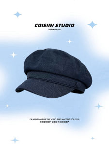 หมวกเบเรียสี่เหลี่ยมสไตล์อังกฤษแบบใหม่สำหรับทั้งชายและหญิง หมวกทรงสี่เหลี่ยม 5 แฉก หมวกกันแดดแบบอเนกประสงค์ ฤดูใบไม้ผลิและฤดูร้อน ทรงหัวมน หมวกทรงสี่เหลี่ยม