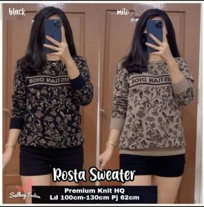 LESTARIJAYA Atasan Wanita Kekinian Model Rosta Blouse Rajut Premium