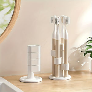 Rotating Toothbrush Holder Toothbrush Organizer Bathroom Desktop Toothbrush Storage Rack Makeup Brush Pen Organizer Dry Bathroom