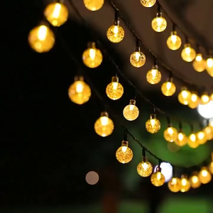 Solar Powered Led Fairy String Lights 12M 100LED Outdoor Ball String Lights with Remote 8 Modes Waterproof Solar String