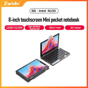 Zwide IntelN150 12GB Memory 512GB SSD Hard Disk Windows 11 Home Portable Laptop Notebook Mini PC Touch Screen