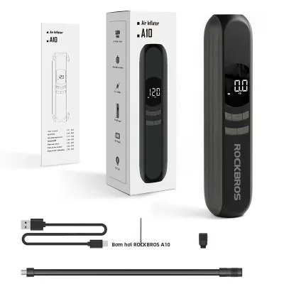 Máy Bơm Xe Đạp Điện ROCKBROS 150psi Không Dây Áp Suất Cao 2600mAh Bơm Xe Đạp Di Động Cho Xe Đạp & Xe Máy