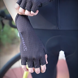 Bike Bicycle Gloves Half Finger Ice Silk Cycling Gloves Waterproof Non-Slip Protection Cycling Gloves Anti-UV Breathable Outdoor Motorcycle Racing Gloves