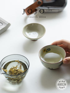 Jojos L PD Annoyed Glass Tea Set Office Ceramic Tea Cups Chinese Style Tea Brewing Tools Short Body Fast Guest Cup Cover Bowl