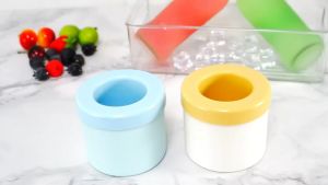Silicone Ice Cup Mold Ice Cubes Tray Food Grade Quickly Freeze Summer Homemade DIY Refrigerator Freeze Ice Maker