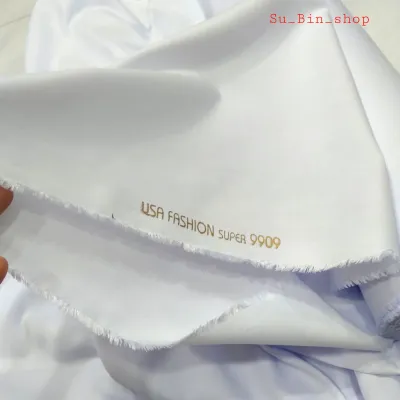 Vải kate Mỹ màu trắng cao cấp may áo sơ mi
