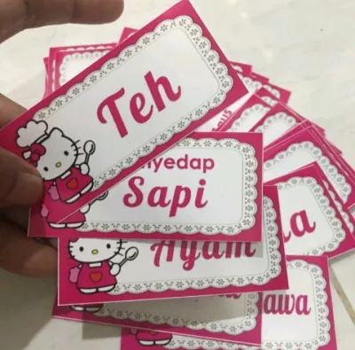 Stiker Bumbu Dapur Waterproof Anti Air Dan Minyak
