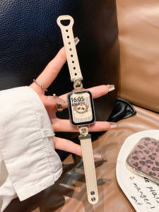 Uhada | Creative Leather Watch Band with Double Hearts Buckles Suitable for Xiaomi Bands 9/8/10 Pro