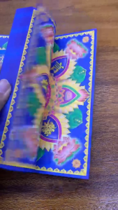 药师真言莲花纸（100张）两面不同图案 药师真言 莲花纸 折莲花 Lotus paper pray for good health