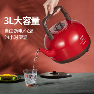 JACAL积高GL-169长嘴保温电热水壶3L大容量电烧水壶不锈钢家用电茶壶煮