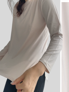 Áo Thun Yoga Cotton Co Giãn Cao Tay Dài Rộng Rãi Thoáng Khí Thoải Mái Cho Nữ Mùa Thu Đông Thường Ngày Thể Thao Ngoài Trời