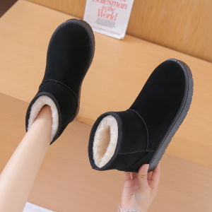 Giày Bốt Đi Tuyết Mùa Đông Đế Dày Lót Lông Cừu Chống Trượt Cho Nữ Giày Bốt Ngắn Thường Ngày Mùa Đông 2022