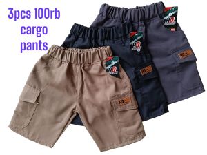 [PAKET 3 PCS] DIO CARGO PANTS | Celana Chinos Cargo Anak Usia 1-10 Tahun