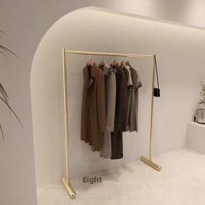 Modern Minimalist Clothing Store Display Rack Free-Standing Popular Decorative Hanging Clothes Rod Cool Shelf for Kids And Women