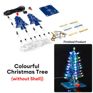 Bộ Dụng Cụ Tự Làm Cây Thông Noel 3D Đèn LED RGB Nhấp Nháy - Mạch Đèn Nhấp Nháy Nhiều Màu Sắc Đồ Chơi Điện Tử Vui Nhộn Thực Hành Hàn Điện Tử Để Điều Chỉnh Điện Áp