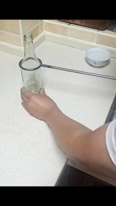 8.5cm Stainless Steel Round Scalding Bottle Iron Ring Wine Burning Bottle Ring Glass Bottle Cutting Tool