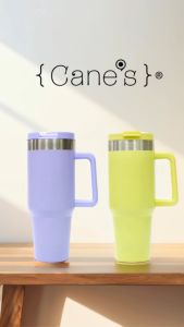 [Yellow] Canes Free XL Mug with Lid 1200ml