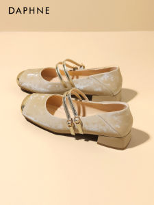 Daphne Mary Jane Womens Shoes 2025 New Vintage Style Spring Autumn Low Cut Thick Heel Fashionable Single Shoes for Women