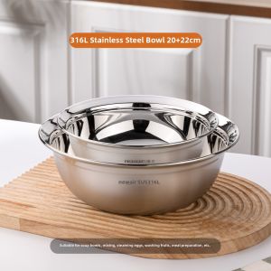 Food Grade 304 Stainless Steel Multipurpose Kitchen Bowls