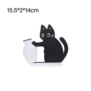 3D Printed Kitten Vase Cute Simple Figure Desktop Decoration Birthday Gift