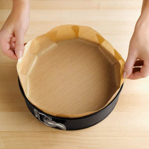 แผ่นรองอบแบบใช้ซ้ําได้รอบสแควร์ Non-Stick กระดาษทําอาหารทนความร้อนเสื่อเตาอบกระดาษกันน้ํามันอุปกรณ์อบและเครื่องมือ