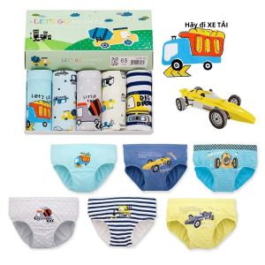 3 Cái/lốc Bé Trai Quần Lót Cotton Thoáng Khí Hoạt Hình Quần Đùi Xe Tải Máy Kéo Xe Đua Thiết Kế Thoải Mái Trẻ Em Quần Lót Cho Bé Trai 4-6 Tuổi