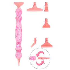 Diamond Painting Pen Set with Comfortable Ergonomic Grip -6 Pen Tips Resin Diamond Art Tool for DIY Handicrafts