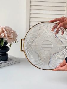 Nampan Baki Plastik Multifunctional Storage Tray Cup Cake Tea Tray Home Decor