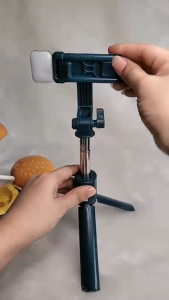 4 IN1 Selfie Stick With Fill Light Tripod Monopod Wireless Bluetooth Remote Phone Stand Holder
