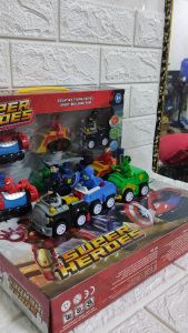 CWVS AVENGERS CAR 6 PIECES CARS WITH CHARACTERS PULL BACK TOY FOR KIDS
