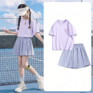 JKIDS | Pleated Quick-dry Ice-silk Girls Summer Outfit