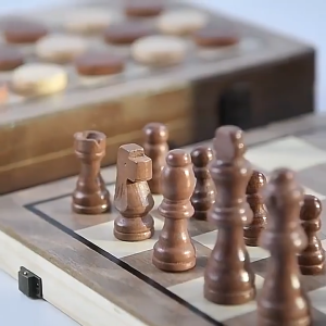 Tournament Wooden Magnetic Chess Set Folding Chess Board International Chess Game Professional Play Papan Catur Kayu